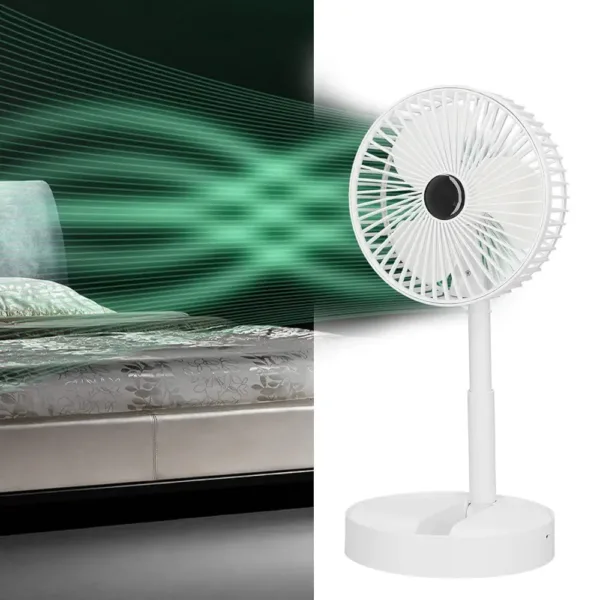 Profitez d'un flux d'air rafraîchissant avec notre ventilateur de bureau télescopique