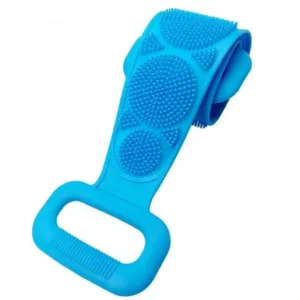Brosse de douche hypoallergénique en silicone pour tous types de peau.