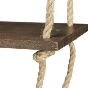 Étagère murale rustique avec corde pour salle de bain