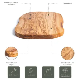 Planche de cuisine en bois d’olivier tunisien