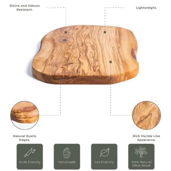 Planche de cuisine en bois d’olivier tunisien