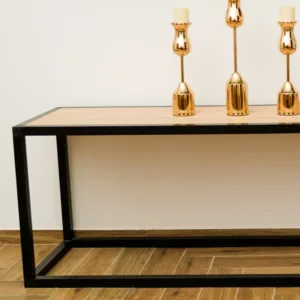 Table TV design épuré en aluminium