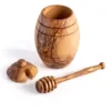 Pot en bois d’olivier pour conserver le miel.