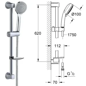 Pommeau de douche anti-obstruction