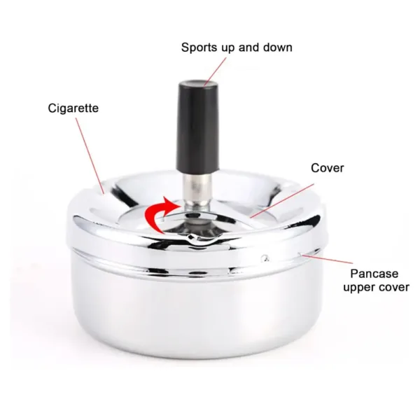 Cendrier Chrome pour Fumeurs