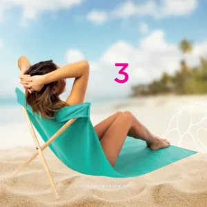 Transat de plage élégant et pratique