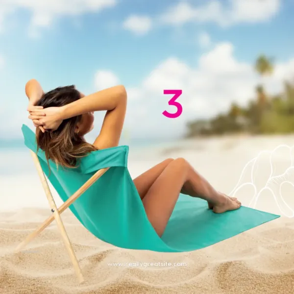 Transat de plage élégant et pratique