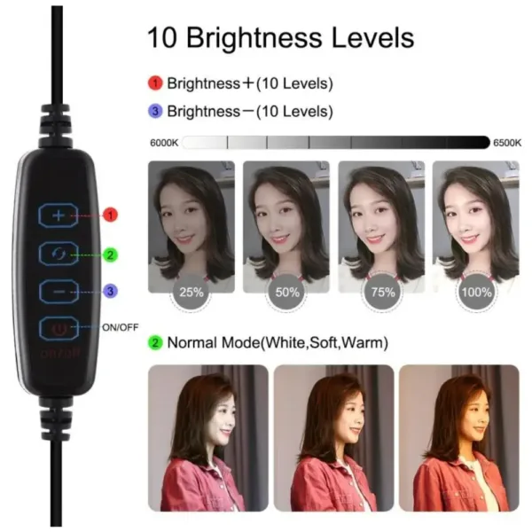 Anneau LED selfie USB