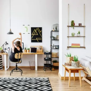 Étagère en bois et corde de jute pour une déco rétro