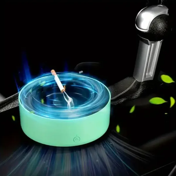Cendrier purificateur d'air en ABS vert