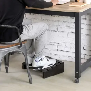 Repose-pieds ajustable en bois pour bureau