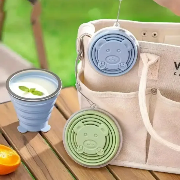 Tasse de voyage pliable avec fermeture