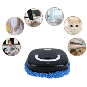 Robot aspirateur laveur dans la cuisine.