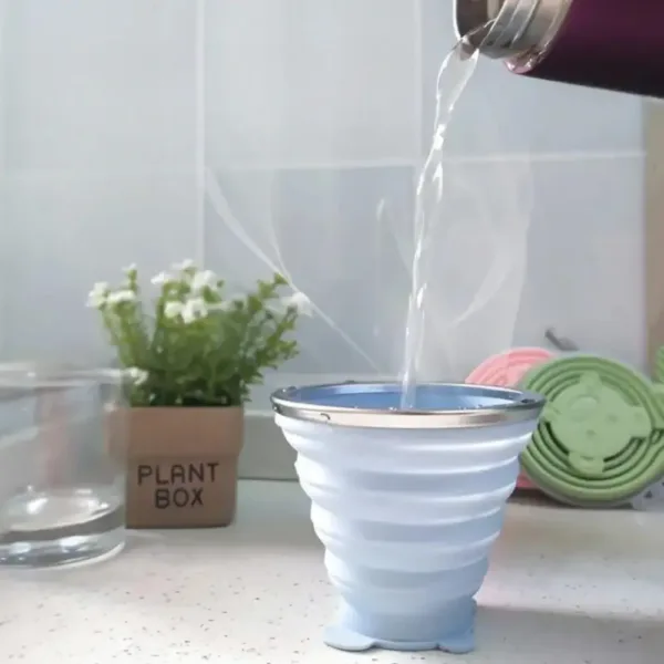 Tasse silicone, parfaite pour les boissons chaudes et froides, résistante aux températures élevées