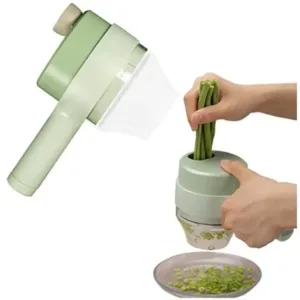 Hachoir Multifonction Portable 4 en 1 Électrique nettoyant des ustensiles.