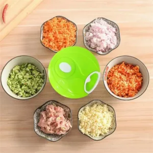 Mini Hachoir Manuel 400ml avec corde de traction robuste.