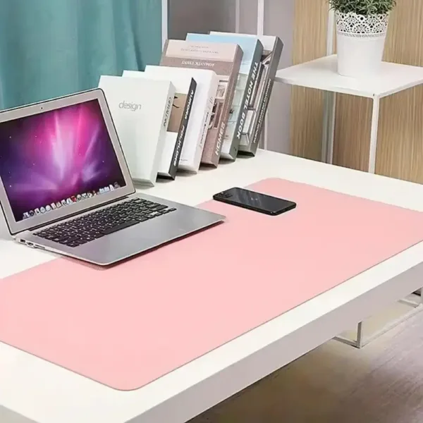 Tapis de bureau en cuir PU avec base anti-dérapante