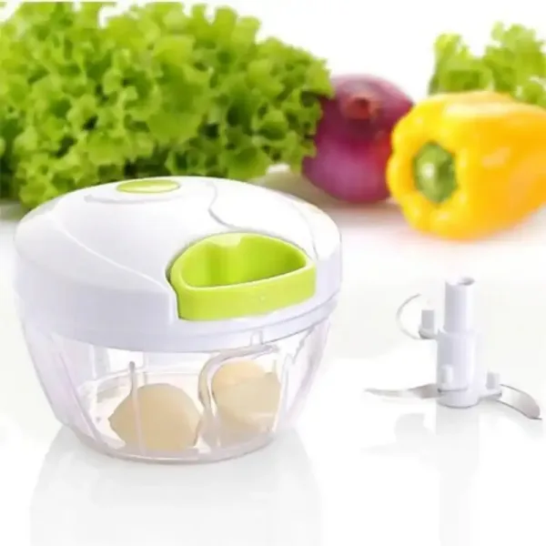 Mini Hachoir Manuel 400ml avec trois lames tranchantes.