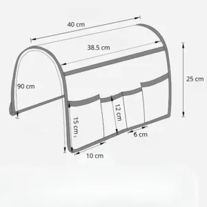 Housse d'accoudoir avec rangement pratique