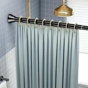 Tringle extensible en acier inoxydable pour rideaux de salle de bain