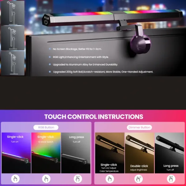 Lumière ajustable pour écran