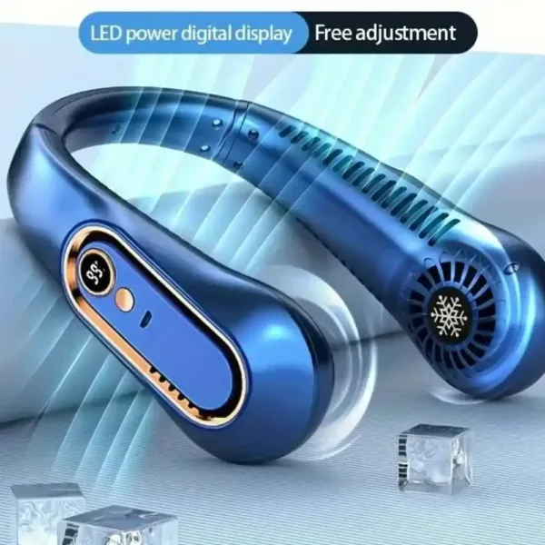Ventilateur de cou rechargeable pour une utilisation à domicile et en déplacement.