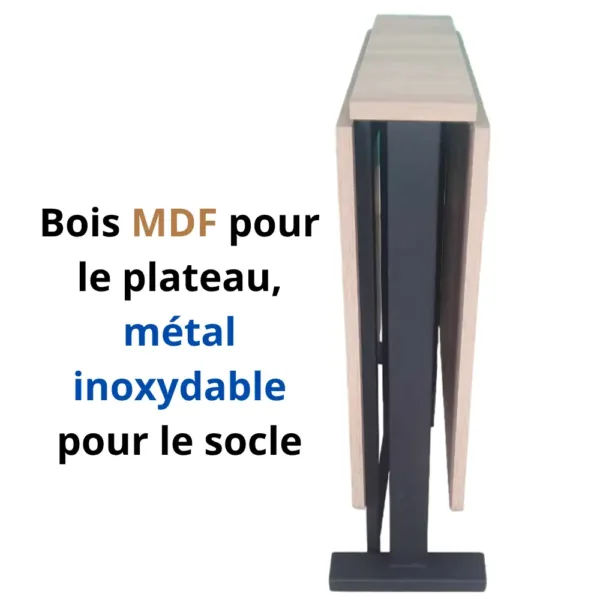 Table beige pliable