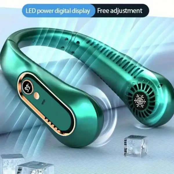 Ventilateur portable avec batterie lithium 18650 et chargement rapide.