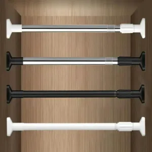 Tringle extensible en acier inoxydable pour rideaux de douche