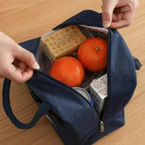 Sac à déjeuner isotherme portable bleu marine