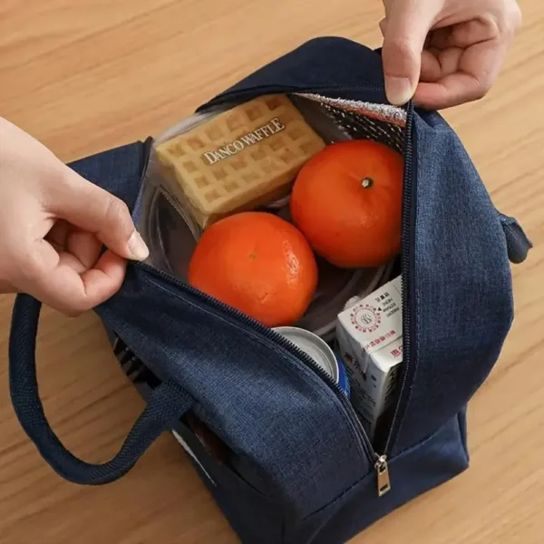 Sac à déjeuner isotherme portable bleu marine