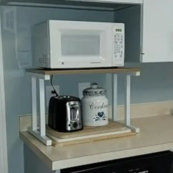 Étagère micro-ondes facile à nettoyer