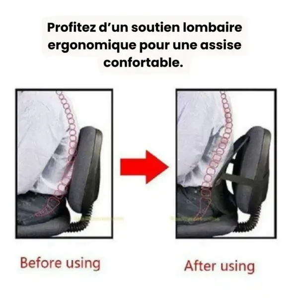 Confort amélioré avec le soutien lombaire ergonomique