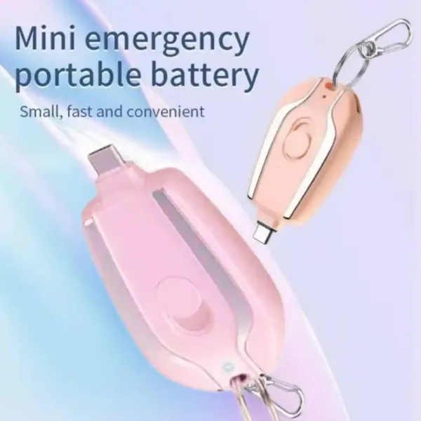 Chargeur porte-clés compact 1500 mAh pour smartphone