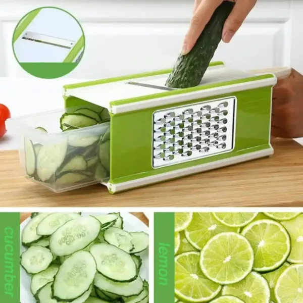 Dispositif multifonction pour légumes avec râpe et éplucheur