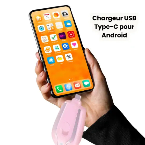 Batterie d’urgence miniature avec clip porte-clés