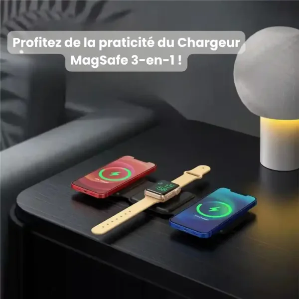 Chargeur MagSafe 3-en-1 plié