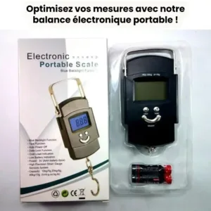 Balance avec fonctions de tare et de verrouillage pour une précision accrue.