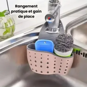 Rangement au-dessus de l’évier avec étagère multifonctionnelle