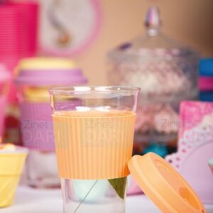 Tasse en verre 400 ml design élégant.