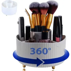 Support maquillage rotatif 360° blanc