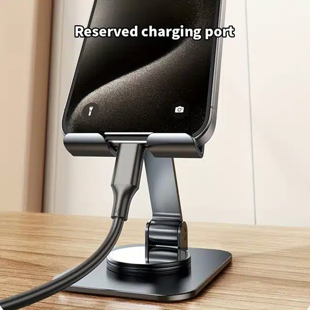 Support Téléphone Réglable 360° - Pour Table, Bureau - Pliable Et Rotatif