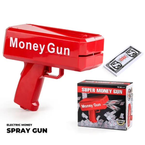 Pistolet à billets électronique en action