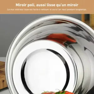 Trancheur et râpe légumes en acier inoxydable 18/10, idéal pour une cuisine rapide.