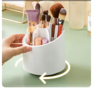 Rotating Makeup Brush Storage Box Portable Multifunction Dust Proof