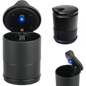 cendrier LED voiture noir compact