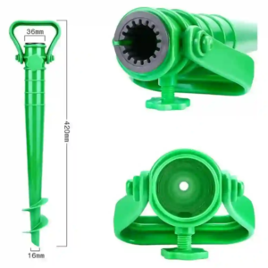 Fixation parasol plage spirale robuste