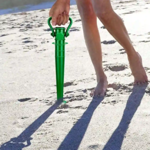 Accessoire tarière pour parasol anti-vent plage